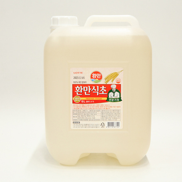 업소용 대용량 덕용말통) 롯데 환만식초 15L