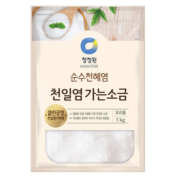 청정원 천일염가는소금 1kg