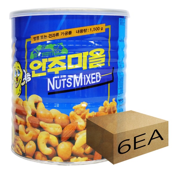 1박스) 안주마을 너트믹스 1.5kg x 6개입