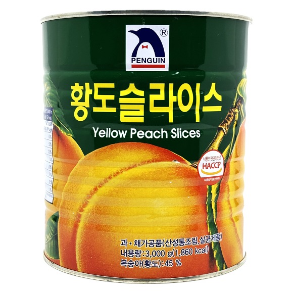 펭귄 황도 슬라이스 3kg