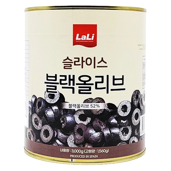 라리 업소용 대용량블랙올리브 슬라이스 3kg