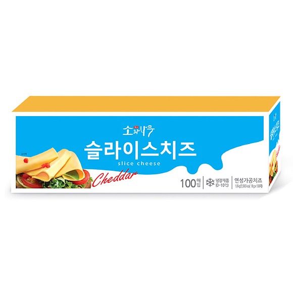 소와나무 냉장 체다치즈 100매 1.8kg