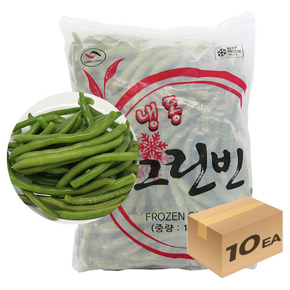 1박스) 냉동야채 그린빈스 1kg x 10개입