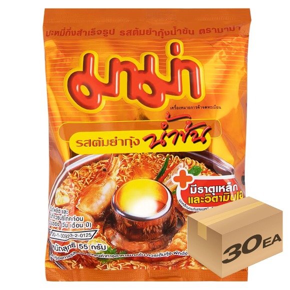 1박스) 마마 똠양 라면 크리미맛 55g x 30개입