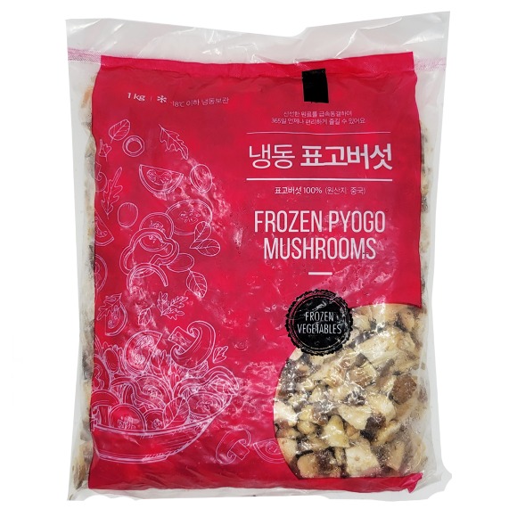 냉동야채 표고버섯 다이스 10mm 1kg