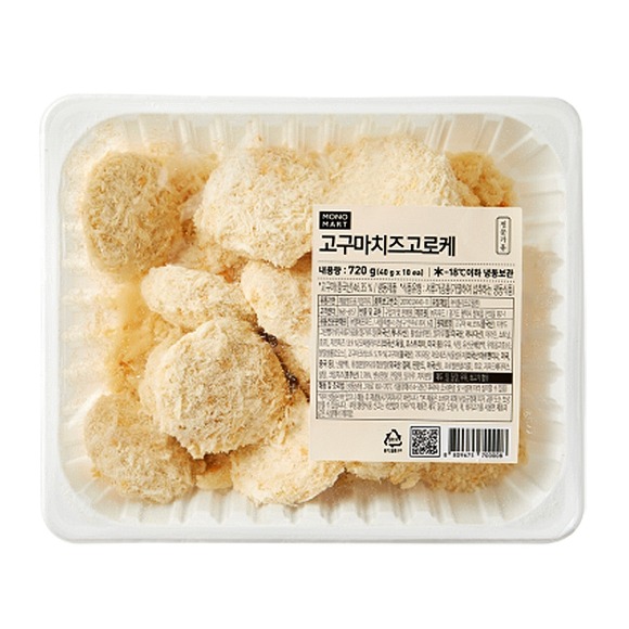 지푸드 냉동 고구마 치즈고로케 40g x 18입 720g