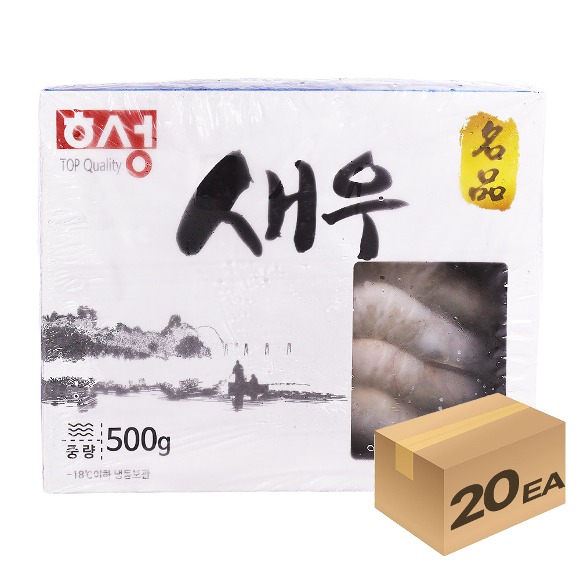 1박스) 해성 냉동 화이트새우 흰다리새우 15미 500g x 20개입