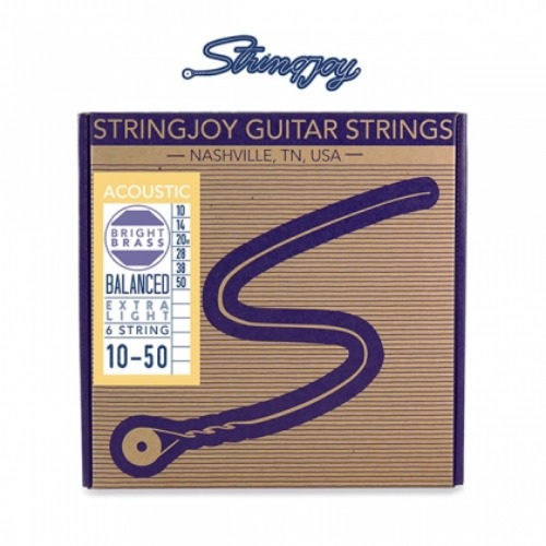 스트링조이 브라이트 브라스 80/20 Extra Light (010 - 050) /Stringjoy Bright Brass 80/20 Extra Light (010 - 050) [네이버톡톡/카톡 AMA-zing 추가인하]