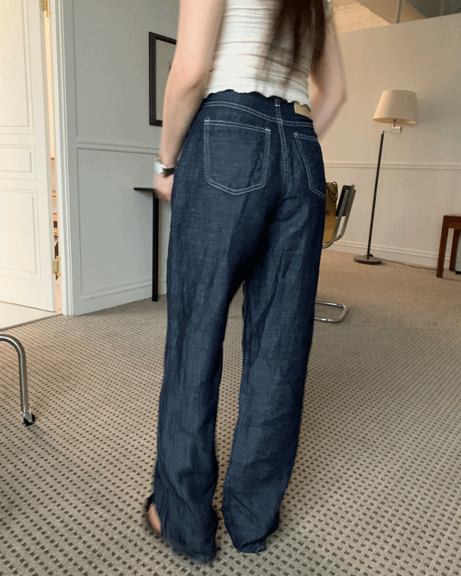 French denim pants