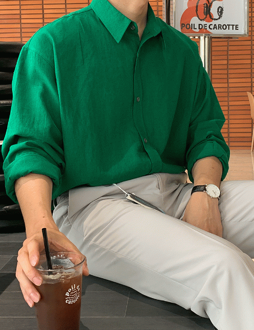 데이 린넨 에센셜 오버핏 셔츠 (12color)