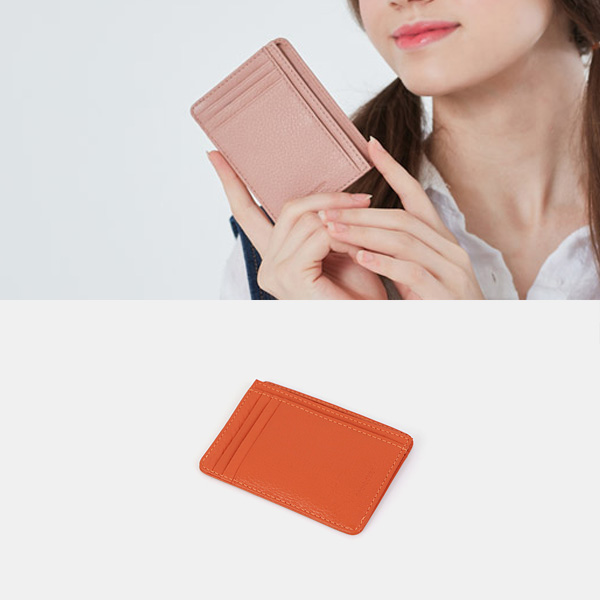 [천연소가죽]베이직 카드 지갑