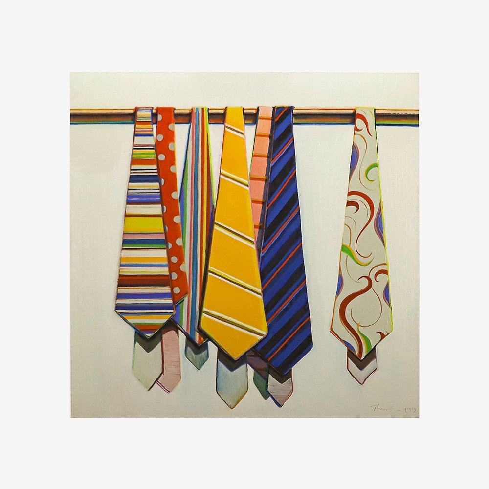 row of ties