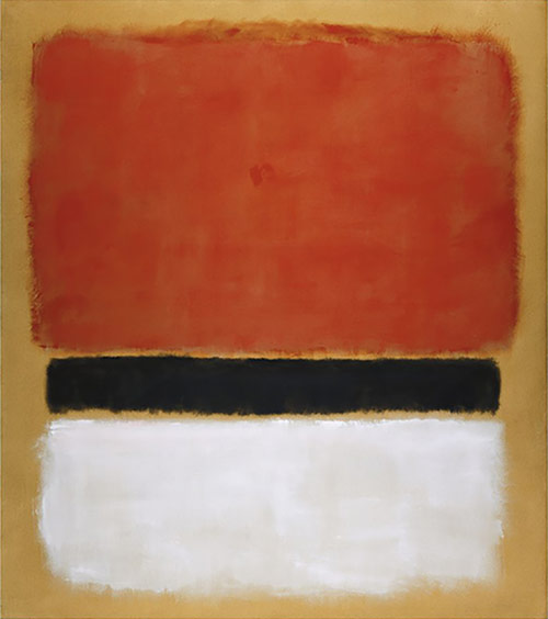 Untitled (Red Black White on Yellow), 1955