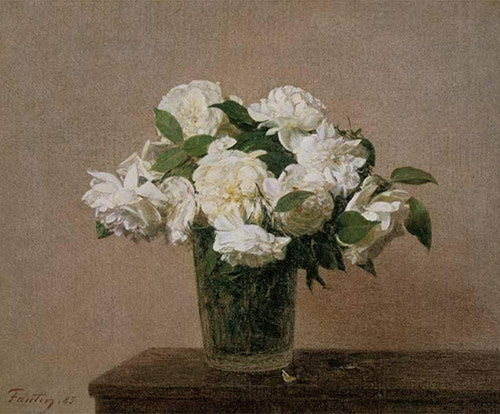 Still Life with White Roses