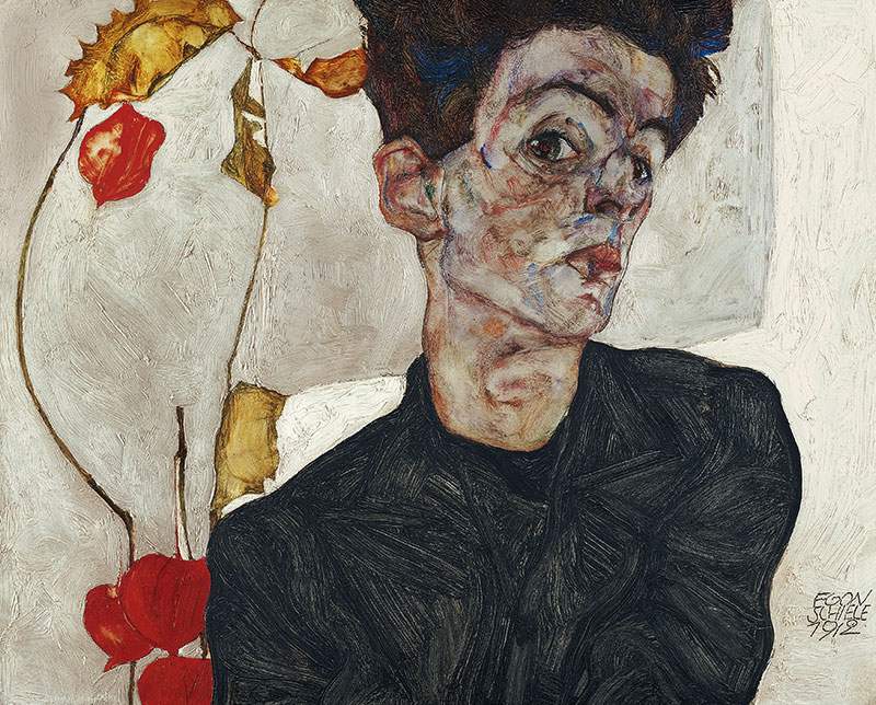 Self-Portrait with Physalis, 1912