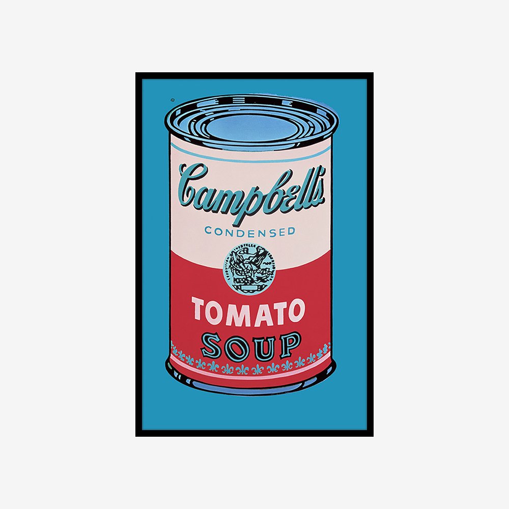 [액자포함] Colored Campbell&#039;s soup Can 1965 (pink &amp; red)