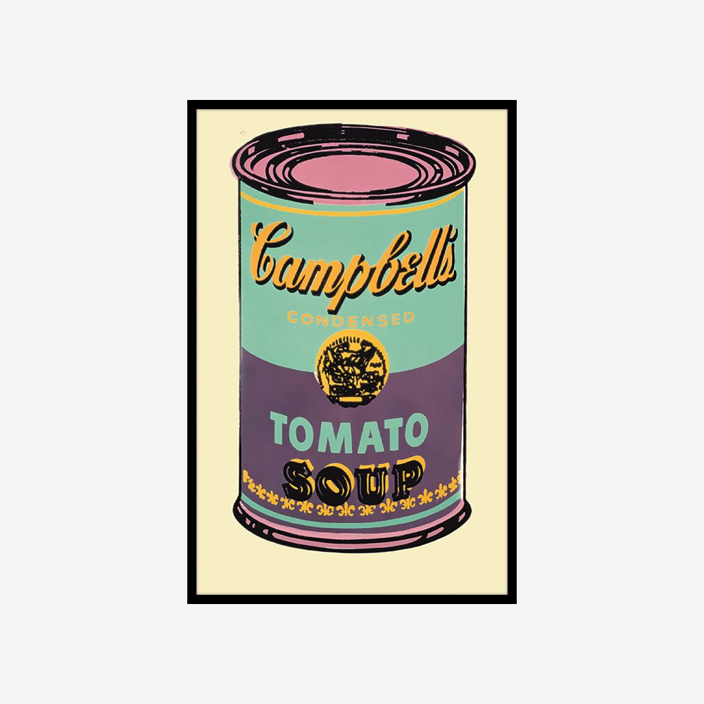 [액자포함] Colored Campbell&#039;s soup Can (green &amp; purple)