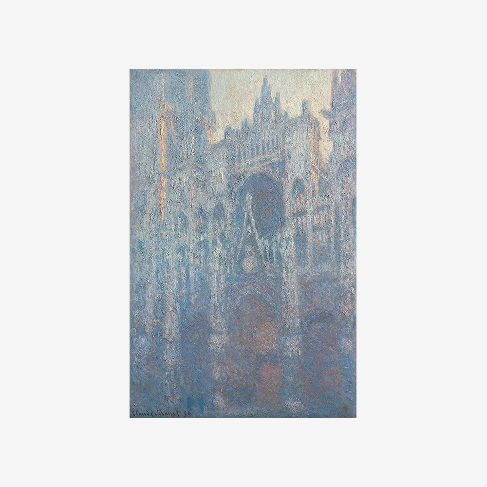 The portal of rouen cathedral in morning light