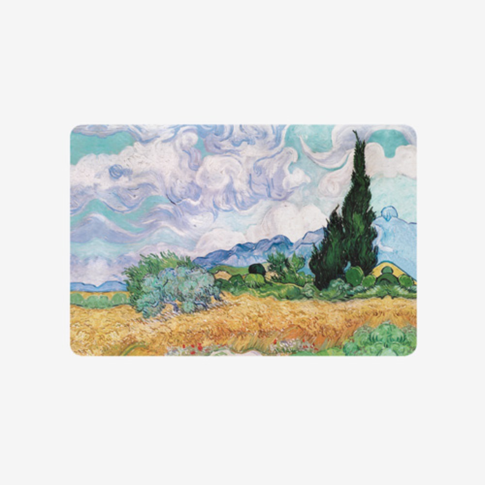 [TABLE MAT] Wheat field with cypresses