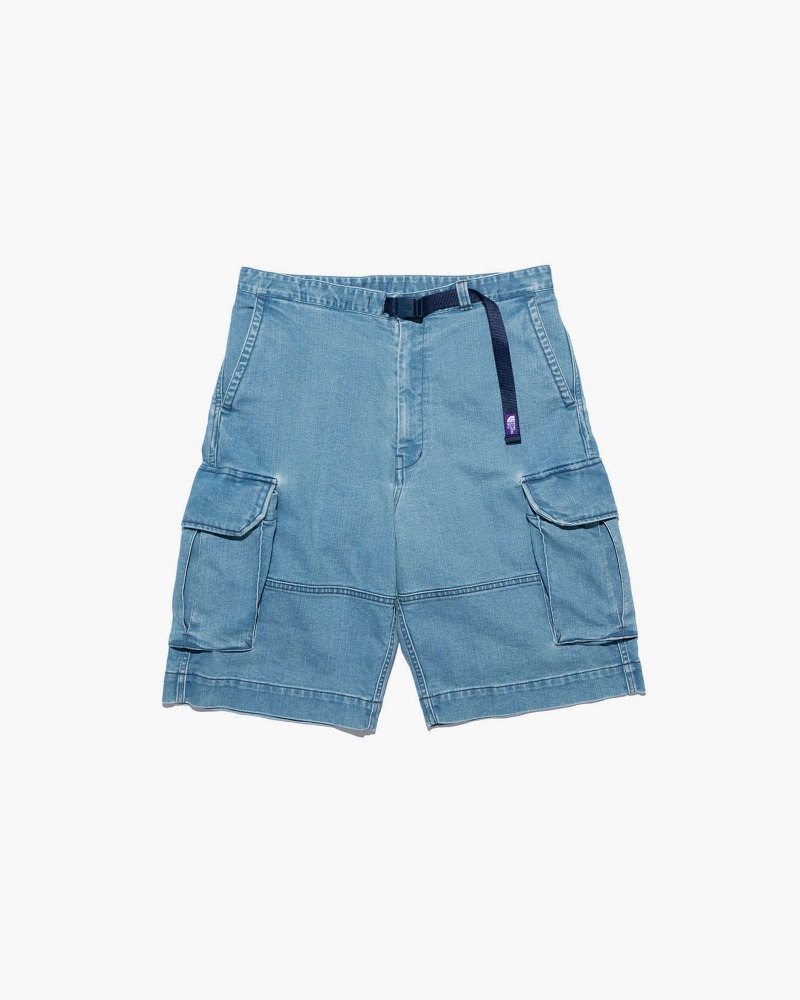 TNFPL Webbing Belt Denim Cargo Shorts