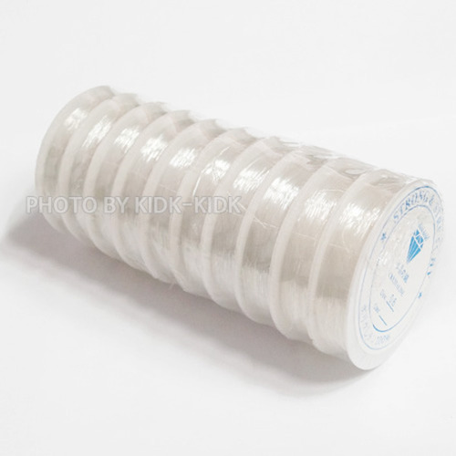 노리프렌즈 만들기재료 - 대용량 스판줄 우레탄끈 0.6mm 길이15m [투명] 10개 1봉