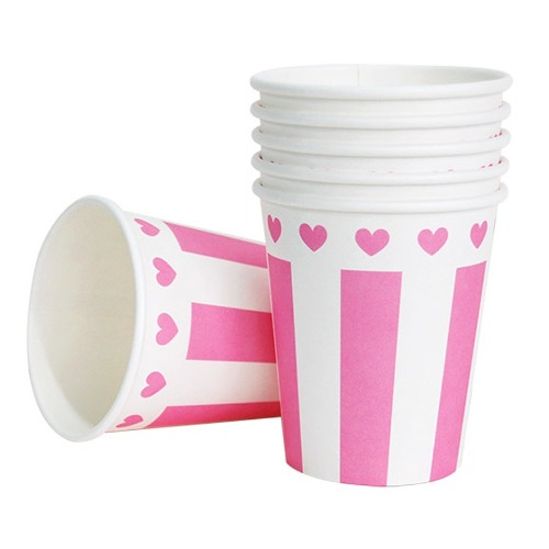 노리프렌즈 만들기재료 - 하트 컵 핑크 6개2봉