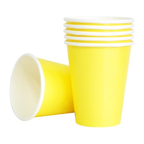 노리프렌즈 만들기재료 - 단색컵 옐로우 6개2봉