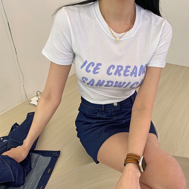 스티치 아이스크림 티셔츠