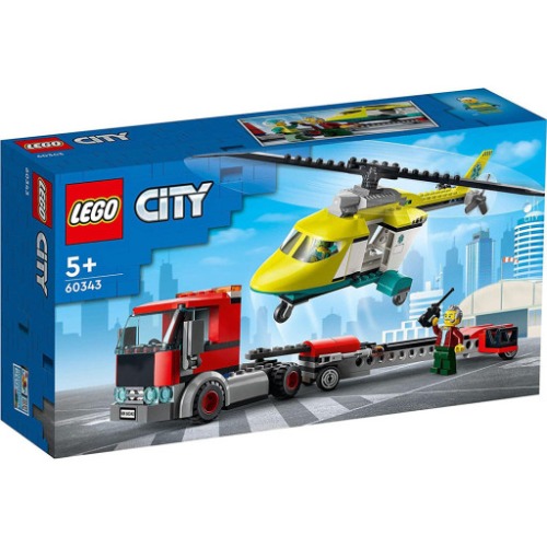 레고 시티 60343 구조 헬리콥터 수송트럭