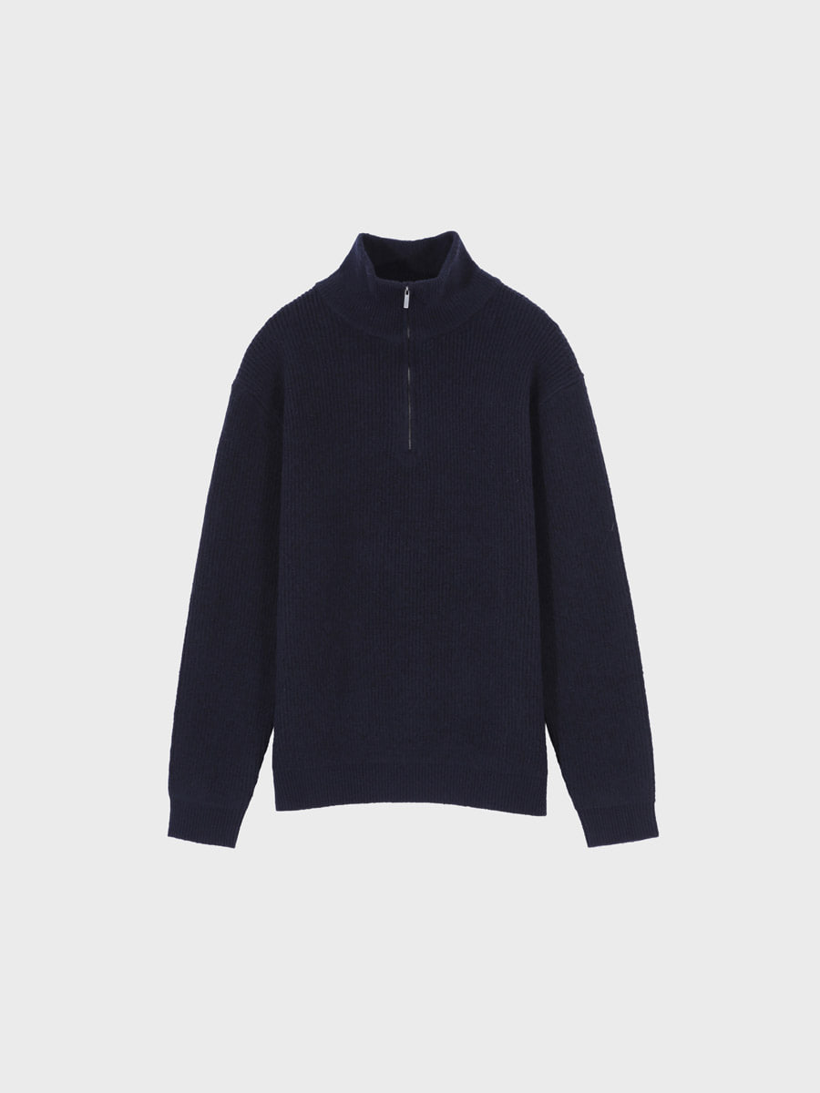 [Wool/Cashmere] Idet half zip up knit (4color)
