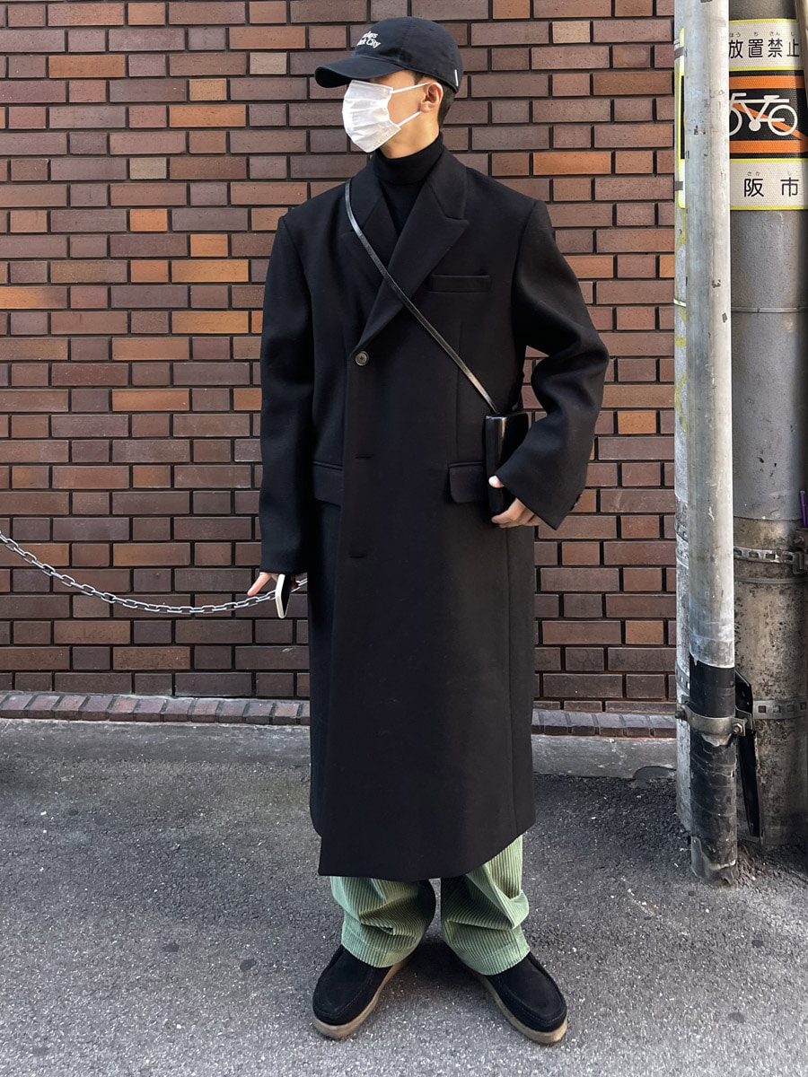 [Wool/3oz/ゆるいおすすめ] Freg quilted single long coat (3color)