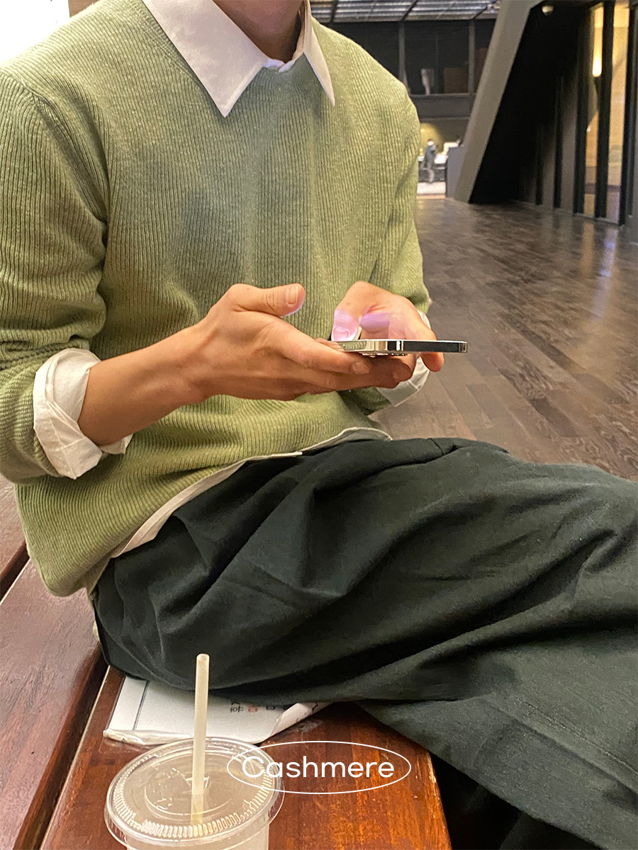 [Cashmere] Lobe round knit