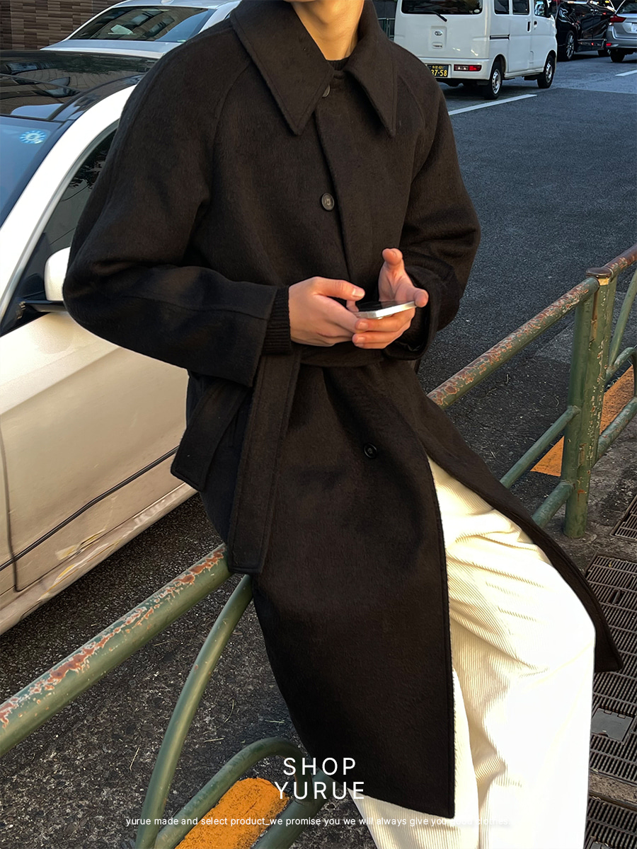 [CASHMERE/WOOL] Balmacan mac robe coat (3color)