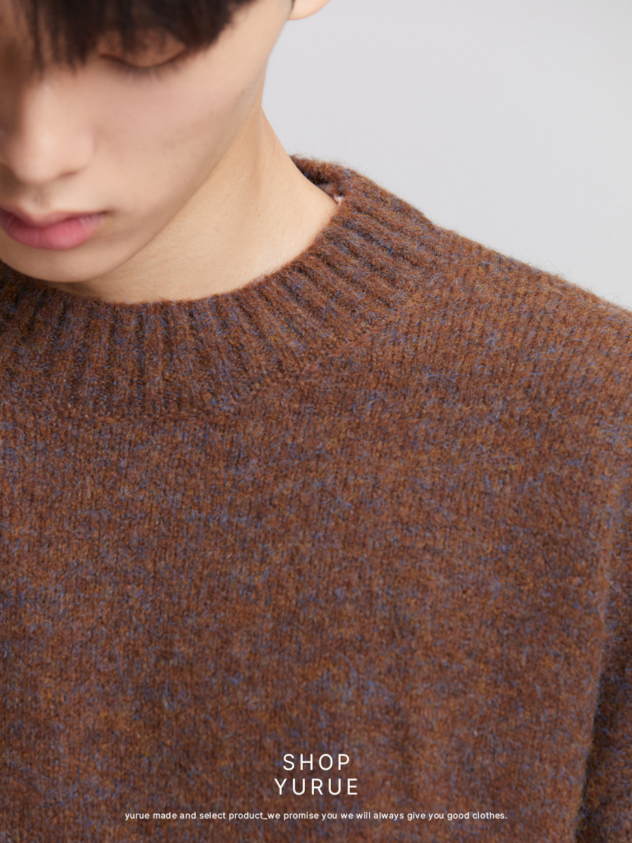 [Wool] ウール ラウンド ブレンディング セーター