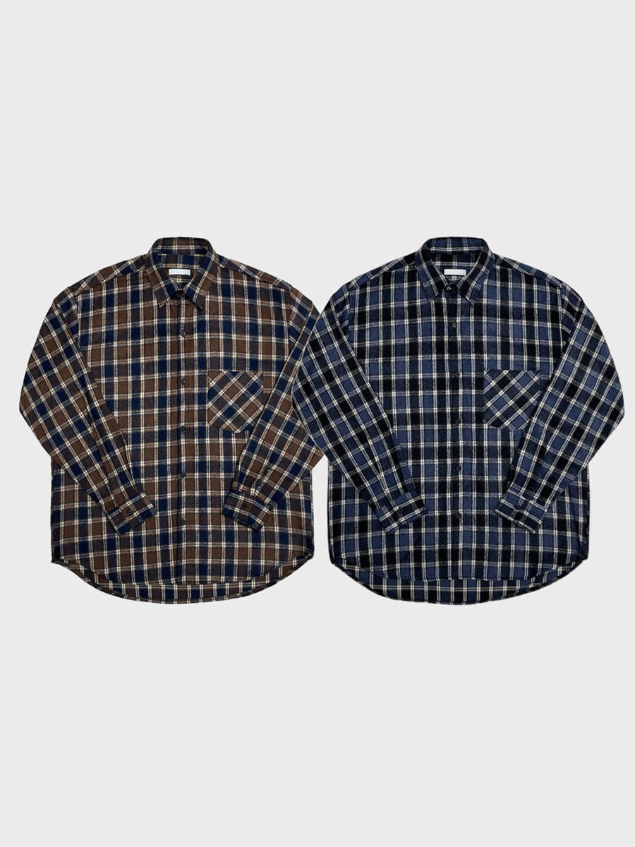 [Wool] Ralf over check shirts (2color)