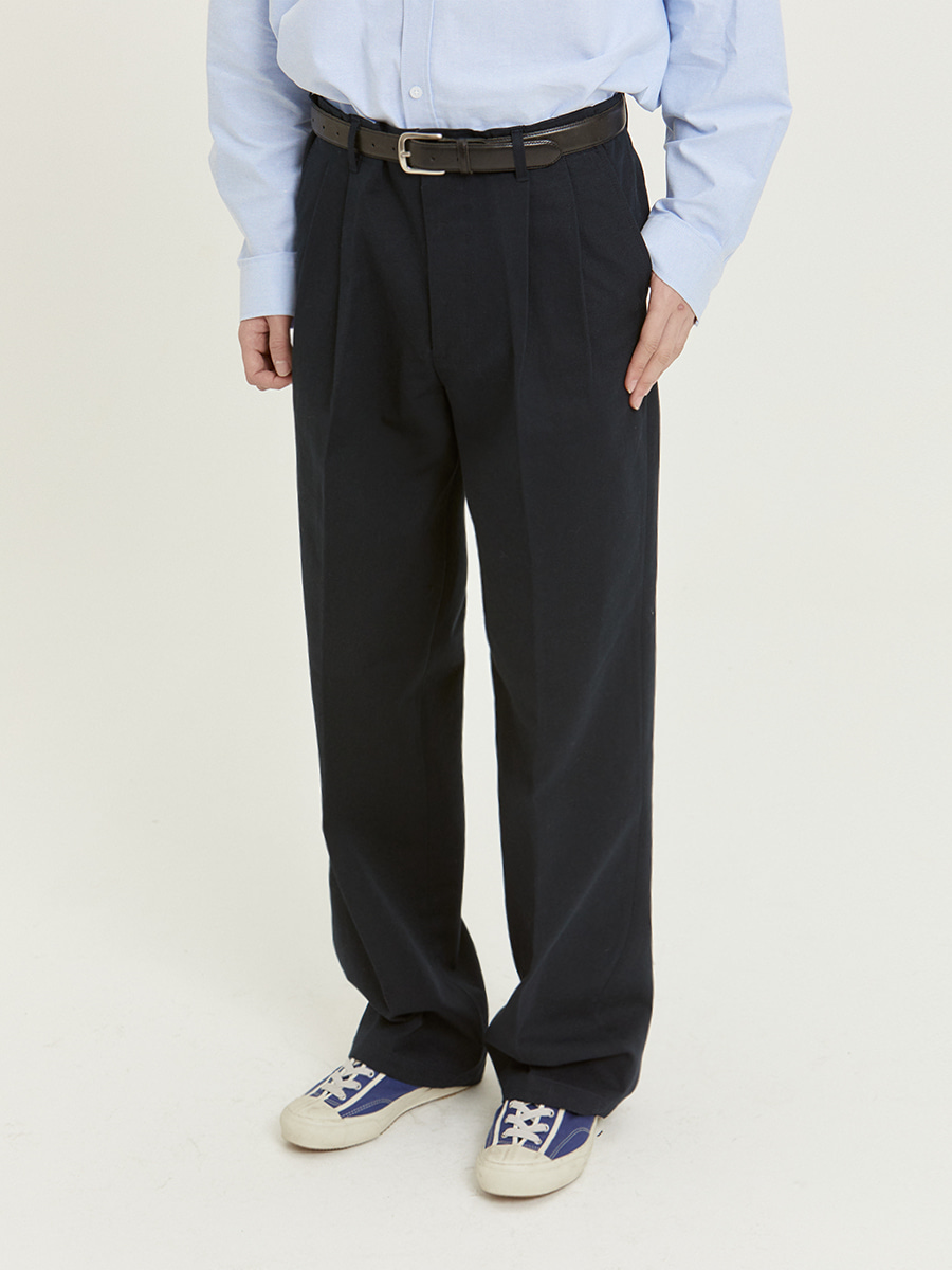 Bie wide two tuck pants (4color)