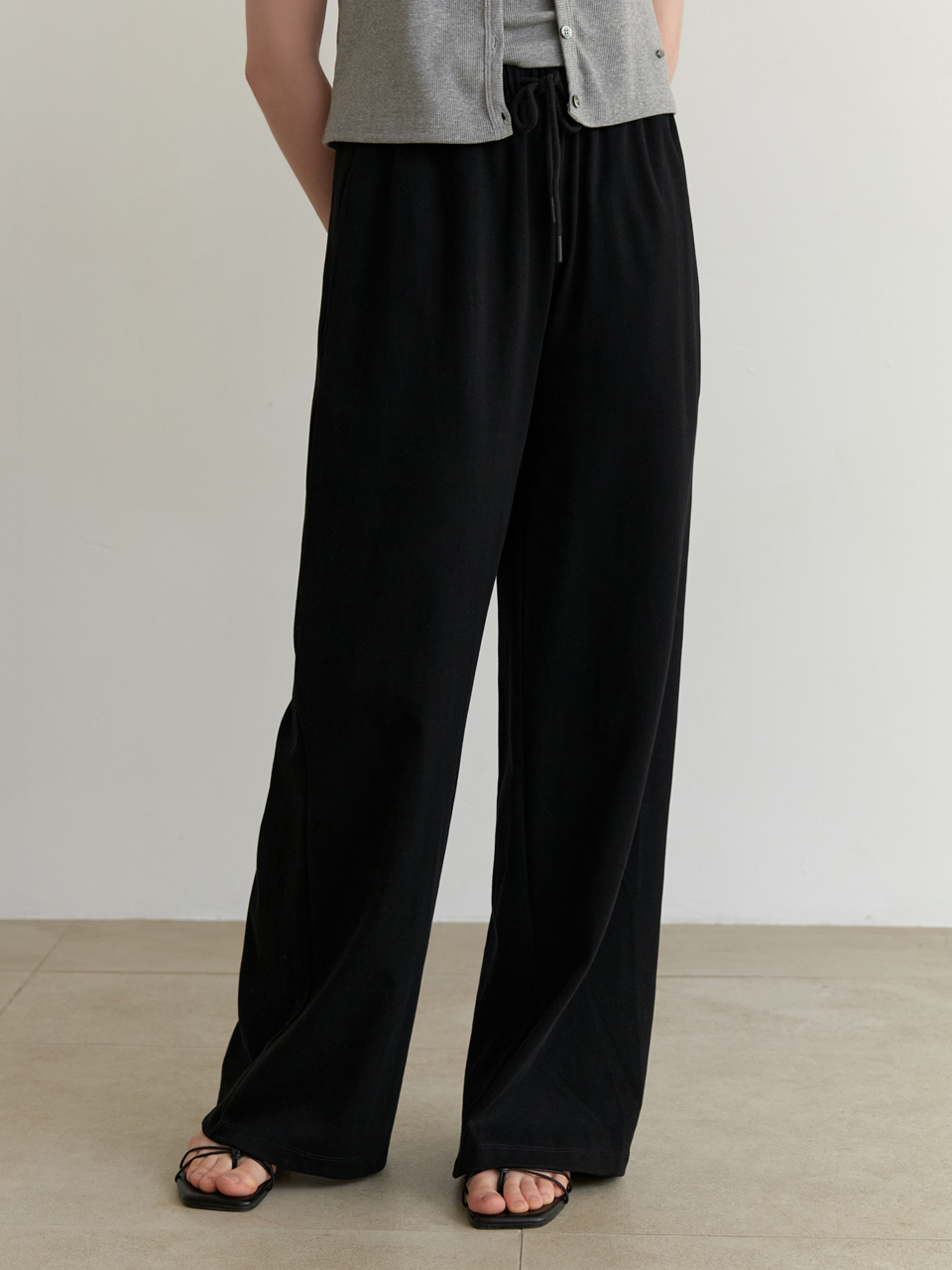 Bath sweat pants (black)