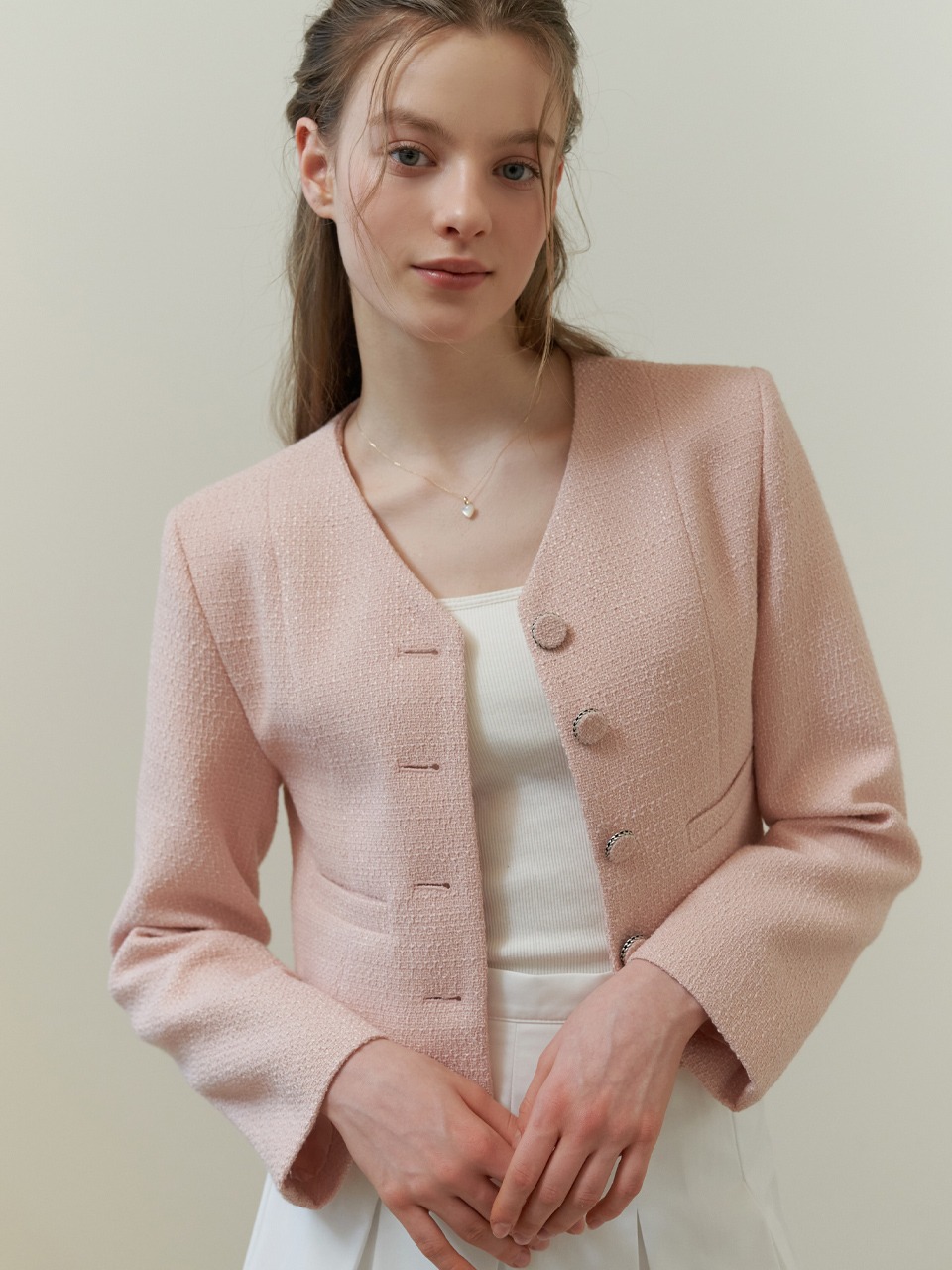 Bonnie v tweed jacket (pink)