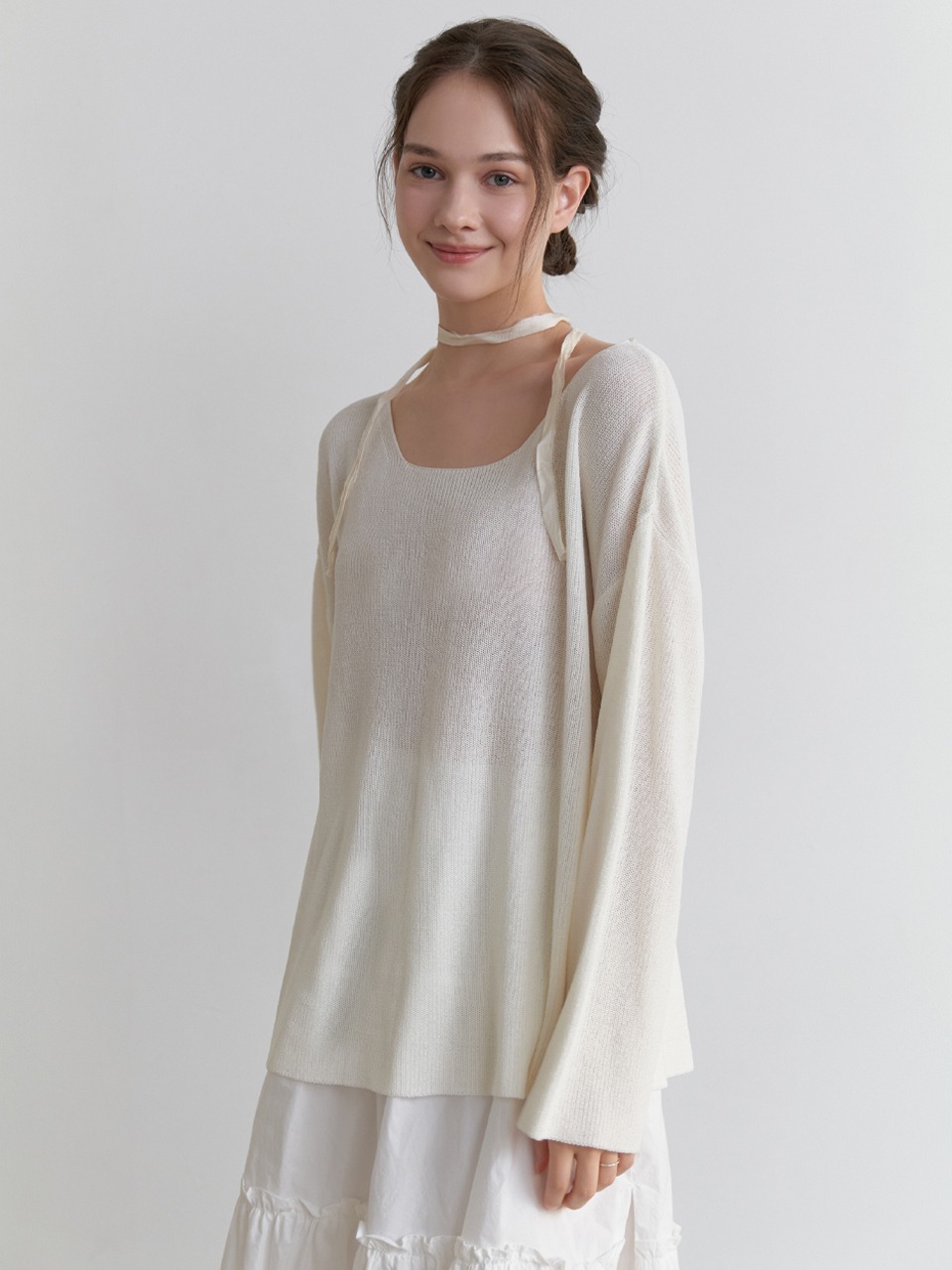 Verbena ribbon knit (ivory)