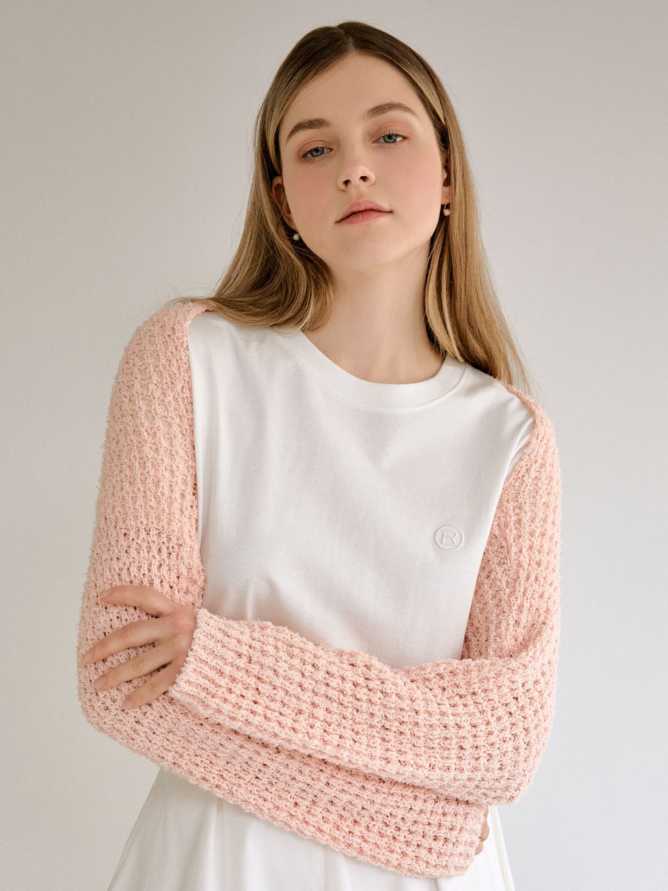 Nutty knit bolero (pink)