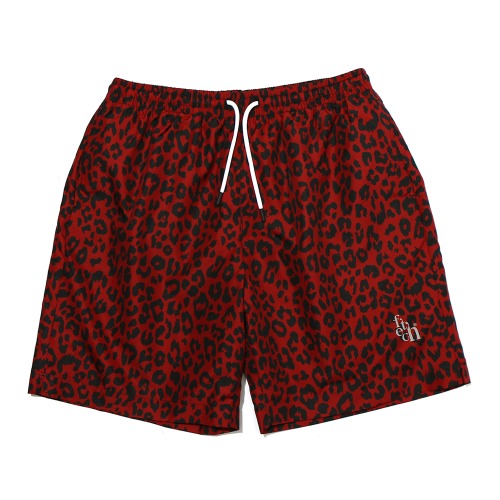 페치선데이 LEOPARD WATER SHORTS 레드