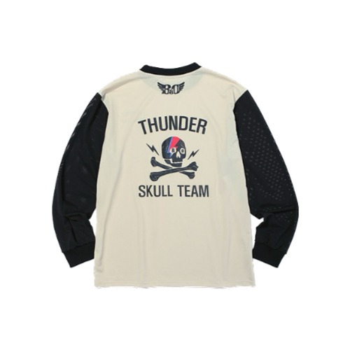 [오가프 X 비티샵 모토져지] OGARP X BTSHOP - THUNDER SKULL TEAM MOTO JERSEY IVORY