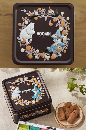 무민(MOOMIN) 양각 입체 디자인 틴케이스 / 코코아 비스킷