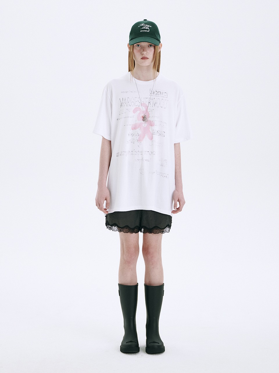 LOOSE-FIT WOOD T-SHIRT_white