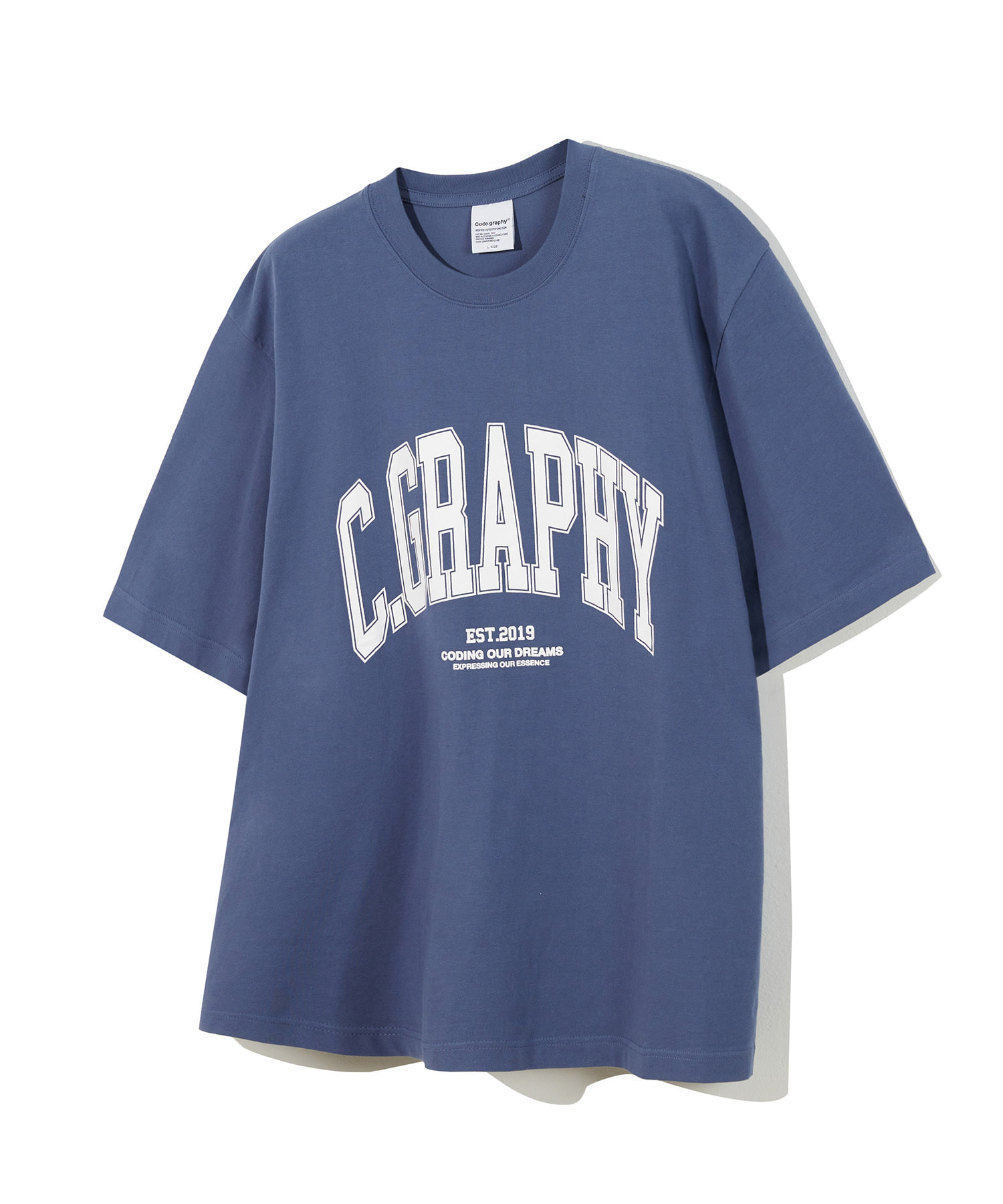 COOL C.GRAPHY 아치 로고 반팔 티셔츠_다크블루