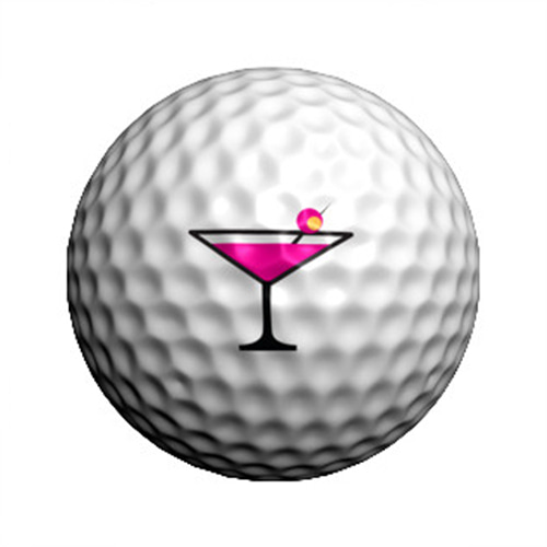 GP 개성만점 Pink Cocktails 모델 골프 데코레이션 볼 스티커 필드용품