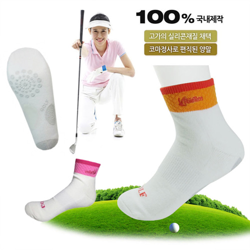 GP 폴턴 golf8 여성용 2color 중목(벌집) 미끄럼방지 기능성 스포츠 골프양말(케이스포함)