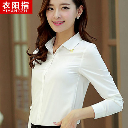 [해외]직구 여성 쉬폰 화이트 블라우스 셔츠