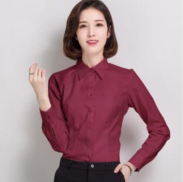 [해외] HOT신상 여성 캐주얼 남방 순색 정장 티셔츠
