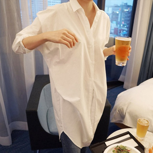 [해외] TOP신상 패션 캐주얼 Ulzzang 순색 느슨한 BF풍 체크무늬 셔츠